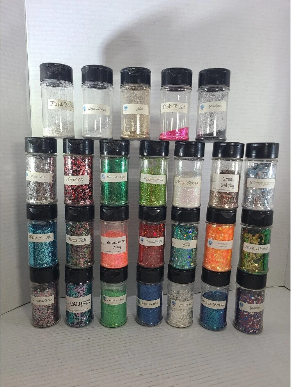 Fran's Huge Lot of 26 Craft Glitters for Tumblers, Nails, Resin Art High Quality